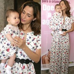 Camila Pitanga e filha campanha de doação de leite